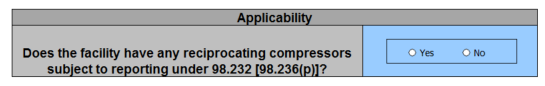 Image of applicability table for 2016-2023 Reciprocating Compressors